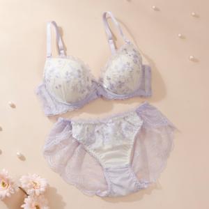 パリーゼ Palissee ペールプチフラワー ブラ＆ショーツ【返品不可商品】 （パープル）