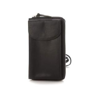 ペルケ perche オイルプルアップモバイルウォレットショルダーバッグ （ブラック）