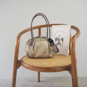 ペレボルサ PELLE BORSA ラウンドボストン （トープ）