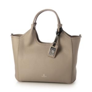 ペレボルサ PELLE BORSA コンパクトレザーバッグ （グレージュ）