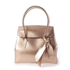 ペレボルサ PELLE BORSA ハンドバッグ （ピンクゴールド）