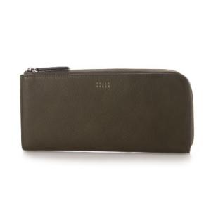 ペレボルサ PELLE BORSA L字ファスナー長財布 （カーキ）