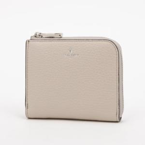 ペレボルサ PELLE BORSA L字ファスナーミニ財布 （スモーキーホワイト）