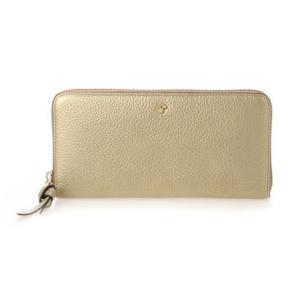 ペレボルサ PELLE BORSA ラウンドファスナー長財布 （ゴールド）