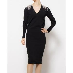 フェイズ エイト Phase Eight Nieves Embellished Shoulder Dress （Black）