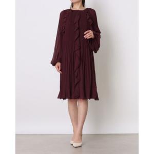 フェイズ エイト Phase Eight Layla Burgundy Frill Dress （Burgundy）