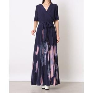 フェイズ エイト Phase Eight Abigail Printed Pleat Maxi Dress （Navy）