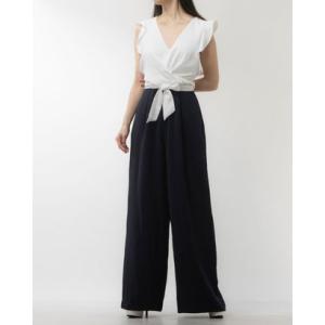 フェイズ エイト Phase Eight Ayla Ruffle Jumpsuit （Navy/Ivory）｜locondo-shopping