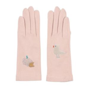 ピッコーネアッチェッソーリ PICONE ACCESSORI 婦人 ジャージ手袋 スマホ対応 五本指 （ピンク）