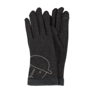 ピッコーネ アッチェッソーリ PICONE ACCESSORI 婦人 ジャージ手袋 スマホ対応 五本指 （チャコール）