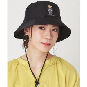 [ポークチョップ　オーバルロゴパッチ　バケットハット　デニムブラック　美品] POLO RALPH LAUREN（ポロ・ラルフローレン） ポロ ラルフローレン