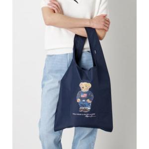 レインバッグ ポロベア ロゴ ワンポイント 無地 ポケッタブル ユニセックス （ネイビーブルー）