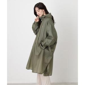 レインコート ポンチョ ポロポニー ワンポイント 無地  20D ユニセックス （カーキー）