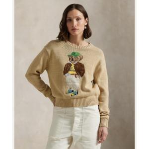 新品 RLX ラルフローレン コットン混 ニット セーター ベア 柄 L 新品 RLX ラルフローレン コットン混 ニット セーター ベア 柄 L RLX