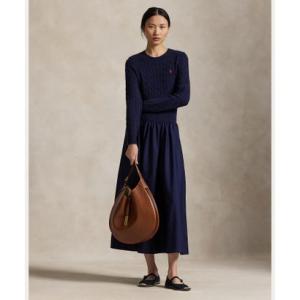 【美品】ポロラルフローレン 24SS ケーブルニットワンピース マキシ 大人気 Ada. ワンピース ポロ襟 ケーブル ニット ワンピース : ZOZOTOWN Yahoo
