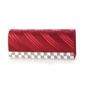 プレンドレ ラ ジョア prendre la joie サテンプリーツビジュー飾りクラッチパーティーバッグ