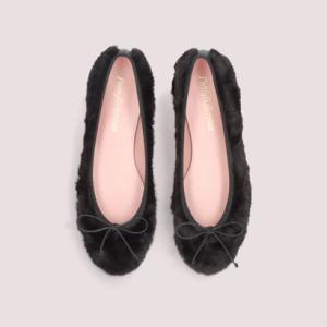 プリティ・バレリーナ Pretty Ballerinas NICOLE faux fur / ニコル フォーファー バレエシューズ （NEGRO-NE