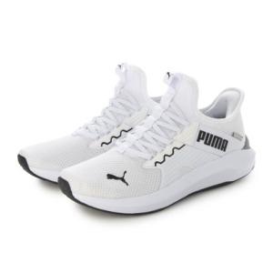 プーマ PUMA ソフトライド エンゾ 5 イーズイン ランニングシューズ （プーマ ホワイト-プーマ ブラック-グレー エコー）