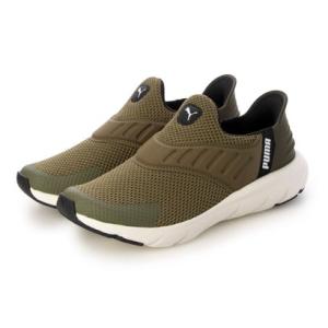 プーマ PUMA レディース スニーカー ランニングシューズ ソフトライド フレックス イーズイン ワイド 309902  (カーキ)｜locondo-shopping