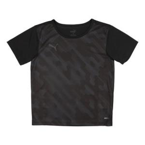 プーマ PUMA ジュニア サッカー/フットサル 半袖シャツ INDIVIDUALRISE グラフィック SS Tシャツ_ 657768 （ブラック）｜locondo-shopping