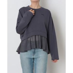 プーマ PUMA レディース 長袖Tシャツ ESS ELEVATED MX レイヤード プルオーバー...
