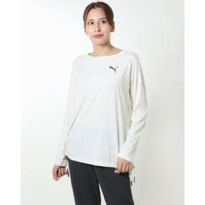 プーマ PUMA レディース 長袖機能Tシャツ LS Tシャツ_シャーリング付 673052 （パープル）｜locondo-shopping