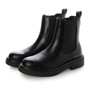 ラウンドアバウト Round About プルストラップサイドゴアショートブーツ （ブラック）