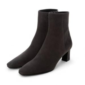 リズ ラフィーネ Riz raffinee スクエアプレーンブーツ （ダークグレースエード）