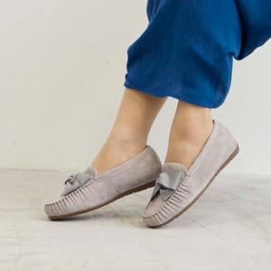 リズ ラフィーネ Riz raffinee グログランリボンモカシン （グレースエード）