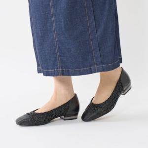 リズ ラフィーネ Riz raffinee メッシュフラットパンプス （ブラック）