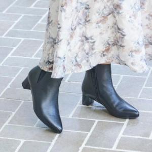 リズ ラフィーネ Riz raffinee ポインテッドサイドゴアショートブーツ （ブラック）