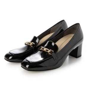 リズ ラフィーネ Riz raffinee ビットヒールアップローファー （ブラックエナメル）