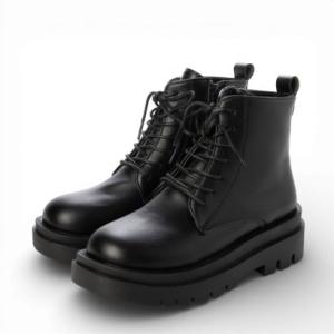 ラクチン コンフォート Rakuchine comfort ライトステップ・レースアップブーツ （ブラック）