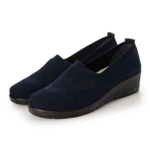 ラクチン コンフォート Rakuchine comfort 軽量メッシュスリッポンシューズ ラクチンライト （ネイビー）