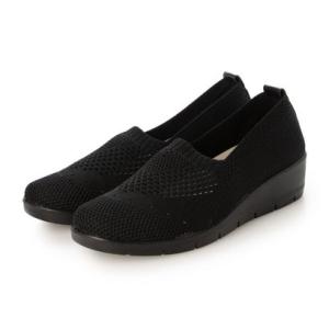 ラクチン コンフォート Rakuchine comfort 軽量メッシュスリッポンシューズ ラクチンライト （ブラック）