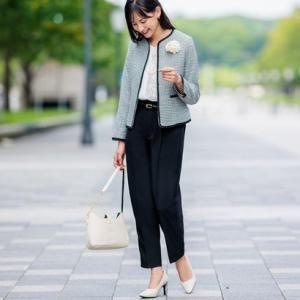 [大きいサイズ]組曲　フォーマルスーツセットアップ　ツイード　ラメ　カシミヤ ラメツイードジャケットセットアップ【大きいサイズ有】 – レディース