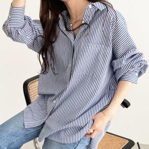 ジーラ GeeRA 羽織りにもなる！春夏にぴったりオーバーサイズシャツ （ブルー）