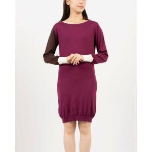 リナシメント RINASCIMENTO バイカラースリーブニットワンピース （var.Rosso Bordeaux）の商品画像