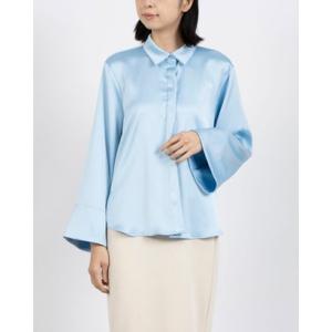 リナシメント RINASCIMENTO ビッグスリーブサテンブラウス （Celeste Azzurro）の商品画像