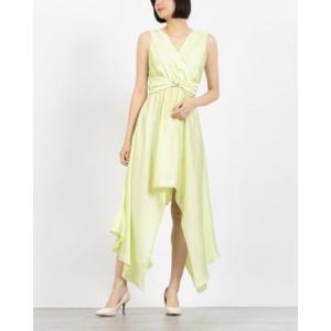 リナシメント RINASCIMENTO カシュクールサテンランダムヘムワンピース （Lime Chiaro）の商品画像