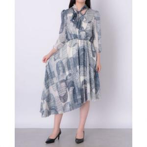 リナシメント RINASCIMENTO グラフィックボウタイワンピース （var.Blu）