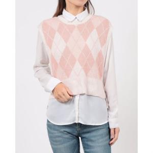 リナシメント RINASCIMENTO アーガイルニットベスト （var.Rosa Chiaro）の商品画像