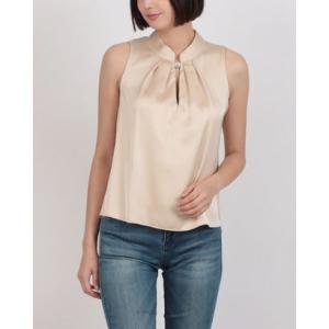 リナシメント RINASCIMENTO ネックスリットタックノースリブラウス （Beige Chiaro）の商品画像