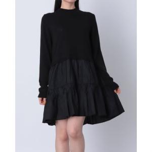 リナシメント RINASCIMENTO ニット切替ティアードワンピース （var.Nero）