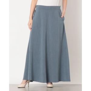 リナシメント RINASCIMENTO 金ボタンフラップミモレスカート （Blu）