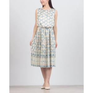 リナシメント RINASCIMENTO フラワープリントプリーツワンピース （var.Cielo Azzurro）