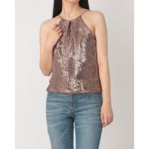 リナシメント RINASCIMENTO スパンコールホルターネックTOPS （Marrone Bronzo）