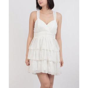 リナシメント RINASCIMENTO コットンレースティアードミニワンピース （Bianco）
