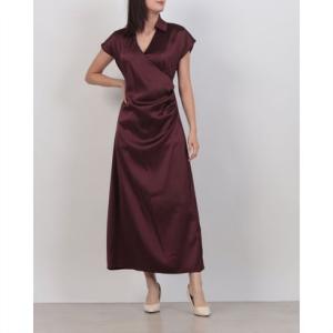 リナシメント RINASCIMENTO カシュクールタックロングOP （Bordeaux Rosso）