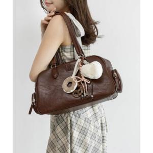 ランダ RANDA チャームデザインボストンバッグ （BROWN）
